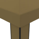 Gazebo with Double Roof 3x6 m Taupe 180 g/m² - Top-Down View