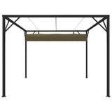 Garden Gazebo with Retractable Roof 3x3 m Taupe 180 g/m²
