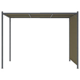 Garden Pergola with Retractable Roof 3x3 m Taupe 180 g/m² - Side View