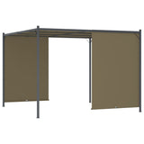 Garden Pergola with Retractable Roof 3x3 m Taupe 180 g/m² - Top-Down View