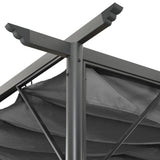 Pergola with Retractable Roof Anthracite 3x3 m Steel 180 g/m² - Side View