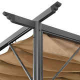 Pergola with Retractable Roof Taupe 3x3 m Steel 180 g/m?