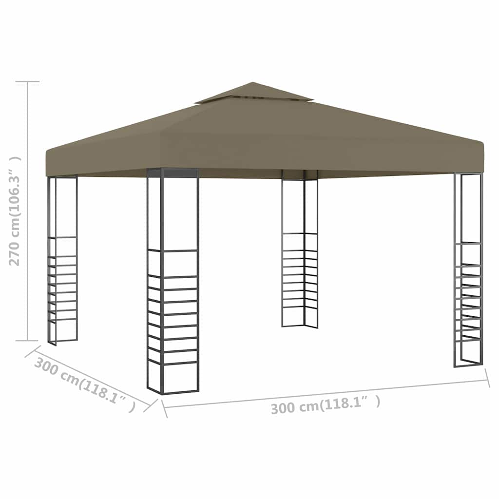 Garden Marquee 3x3 m Taupe 180 g/m?