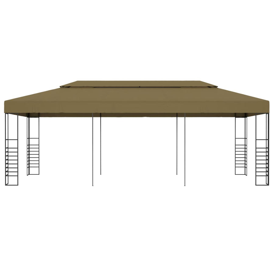 Garden Gazebo 6x3x2,7 m Taupe 180 g/m²