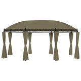 Gazebo with Curtains 520x349x255 cm Taupe 180 g/m?