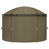 Gazebo with Curtains 520x349x255 cm Taupe 180 g/m? - Side View
