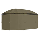 Gazebo with Curtains 520x349x255 cm Taupe 180 g/m? - Top-Down View