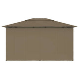 Garden Marquee with Curtains 4x3 m Taupe 180 g/m?