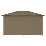 Garden Marquee with Curtains 4x3 m Taupe 180 g/m² - 45-Degree Angle