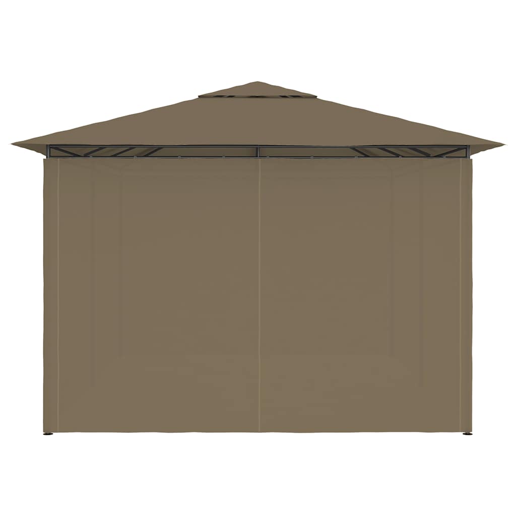 Garden Marquee with Curtains 4x3 m Taupe 180 g/m?