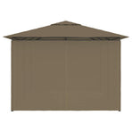 Garden Marquee with Curtains 4x3 m Taupe 180 g/m?