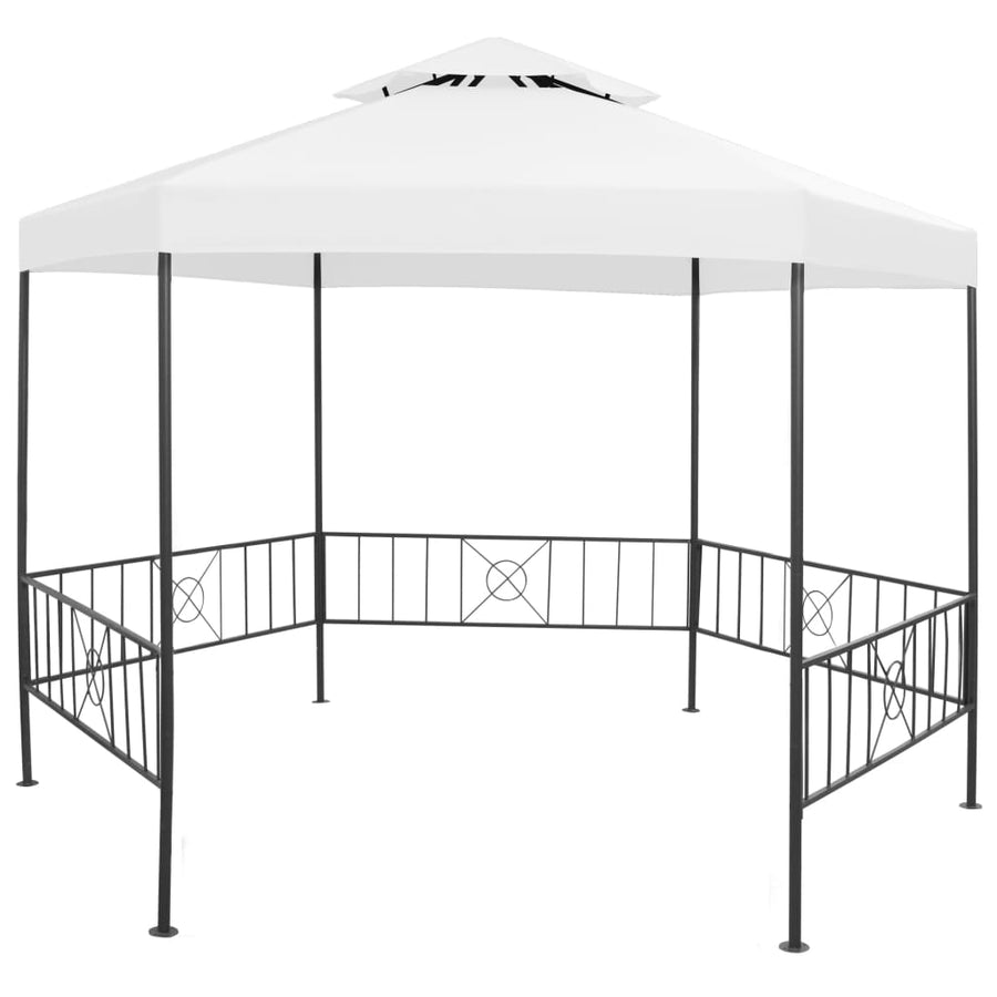 Garden Gazebo 323x275x265 cm White 180 g/m?
