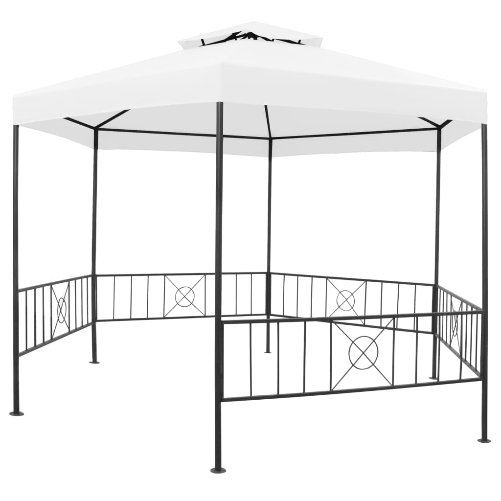 Garden Gazebo 323x275x265 cm White 180 g/m?