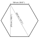 Garden Gazebo 323x275x265 cm White 180 g/m?
