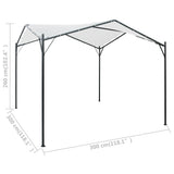 Gazebo 3x3x2.6 m White 180 g/m² - Close-Up Angle