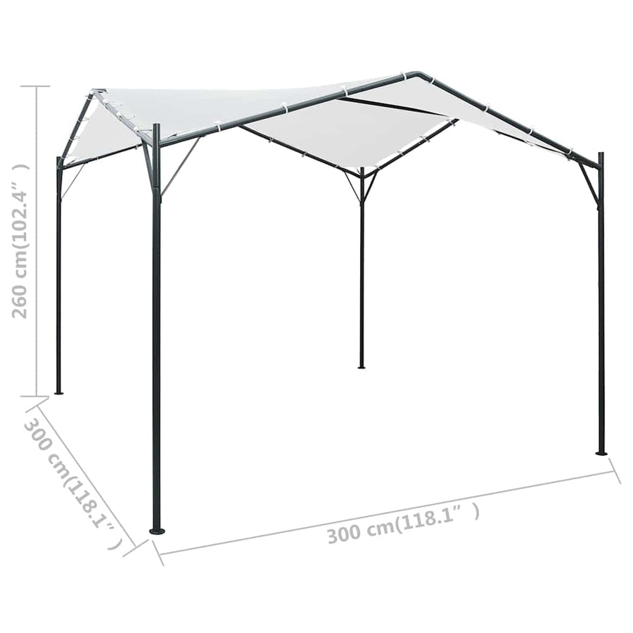 Gazebo 3x3x2,6 m White 180 g/m²