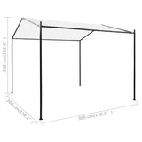 Gazebo 3x3x2.6 m White 180 g/m² - Low Angle