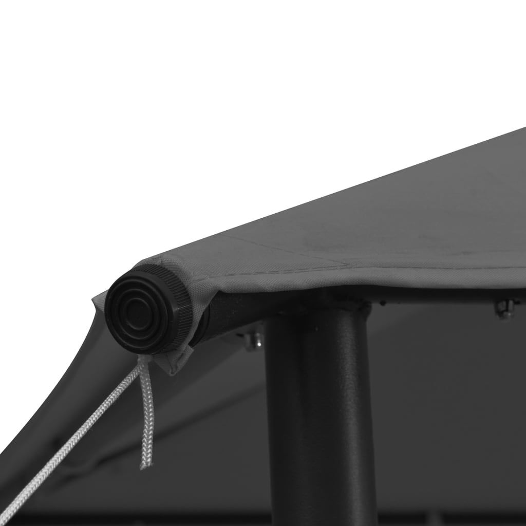 Gazebo 3x3 m Anthracite Fabric and Steel 180 g/m?