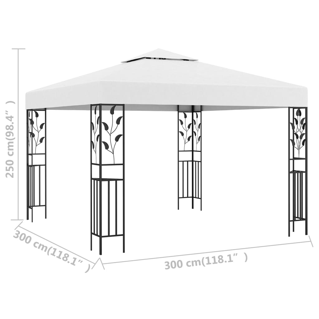 Gazebo 3x3 m White 180 g/m?