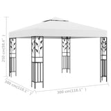 Gazebo 3x3 m White 180 g/m² - 45-Degree Angle