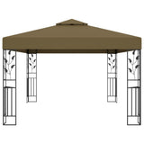 Gazebo with Double Roof 3x4 m Taupe 180 g/m?