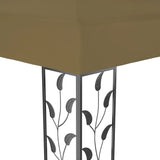 Gazebo with Double Roof 3x4 m Taupe 180 g/m? - 45-Degree Angle