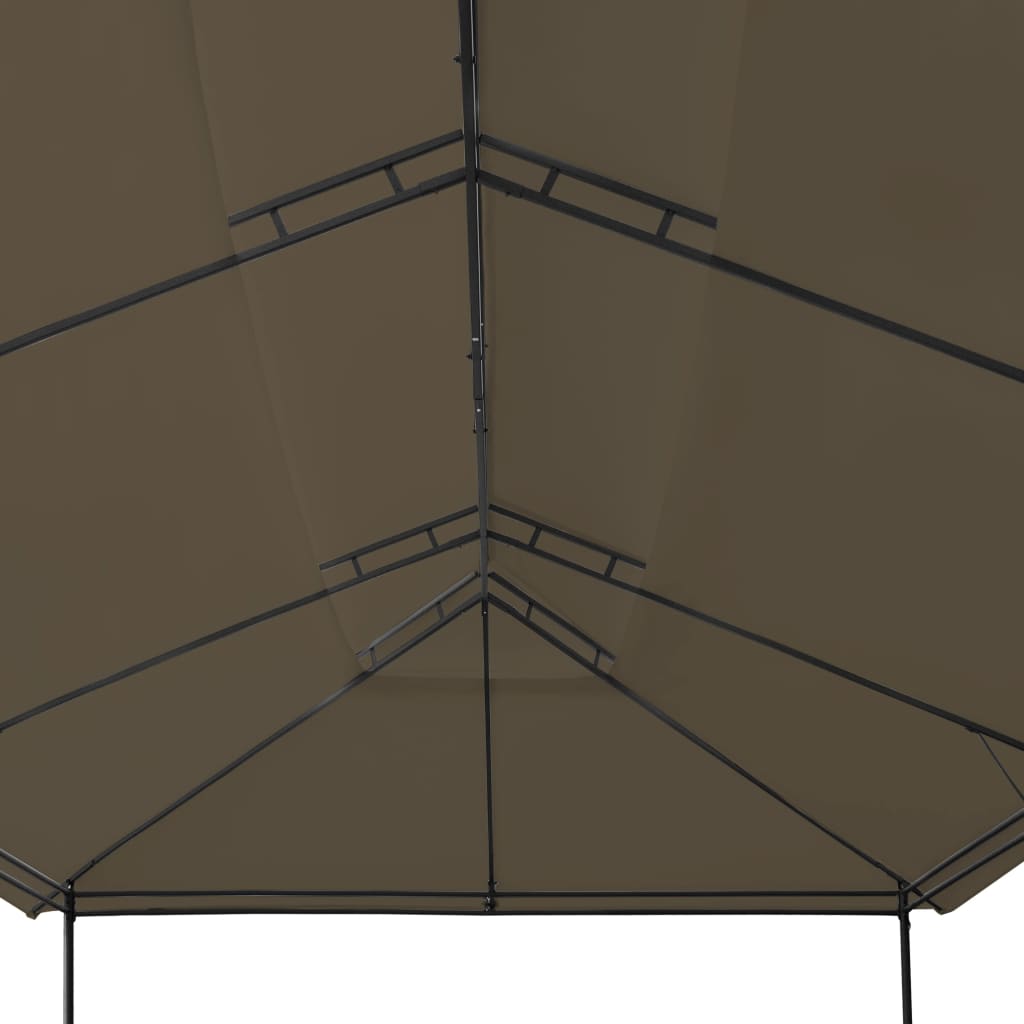Gazebo 600x298x270 cm Taupe 180 g/m?
