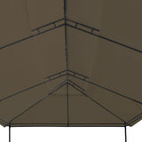 Gazebo 600x298x270 cm Taupe 180 g/m? - Top-Down View