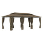 Gazebo with Curtains 600x298x270 cm Taupe 180 g/m?