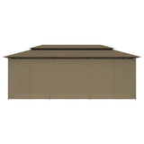 Gazebo with Curtains 600x298x270 cm Taupe 180 g/m?
