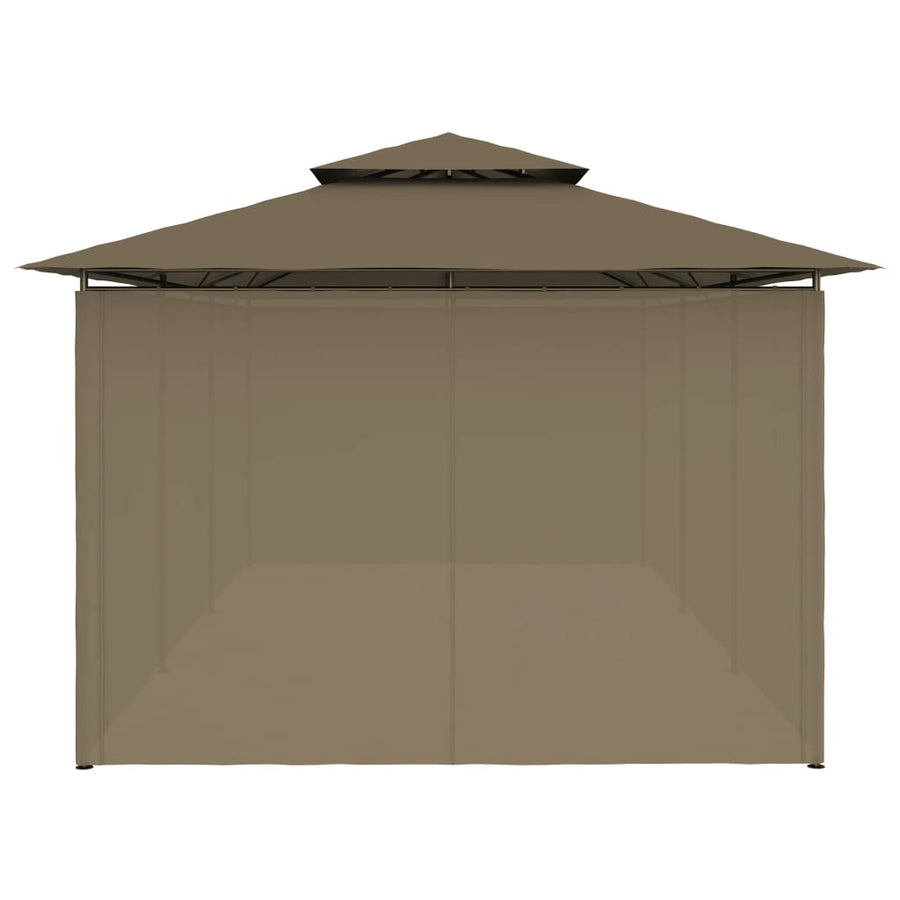 Gazebo with Curtains 600x298x270 cm Taupe 180 g/m?