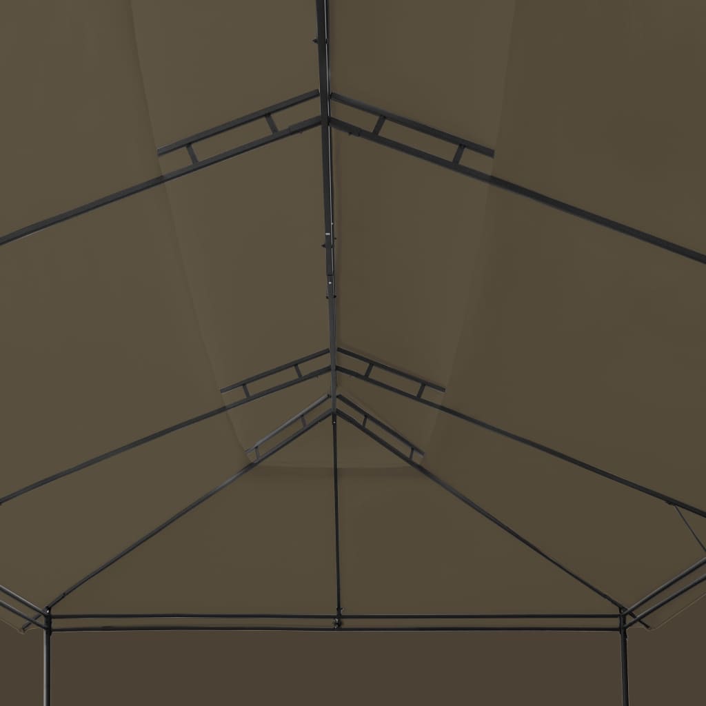 Gazebo with Curtains 600x298x270 cm Taupe 180 g/m?
