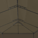 Gazebo with Curtains 600x298x270 cm Taupe 180 g/m? - Close-Up Angle