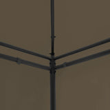 Gazebo with Curtains 600x298x270 cm Taupe 180 g/m?