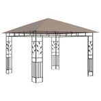 Gazebo with Mosquito Net 3x3x2.73 m Taupe 180 g/m?