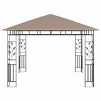 Gazebo with Mosquito Net 3x3x2.73 m Taupe 180 g/m?