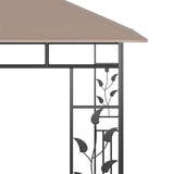 Gazebo with Mosquito Net 3x3x2.73 m Taupe 180 g/m? - Top-Down View