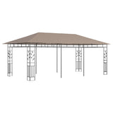 Gazebo with Mosquito Net 6x3x2.73 m Taupe 180 g/m? - Front View
