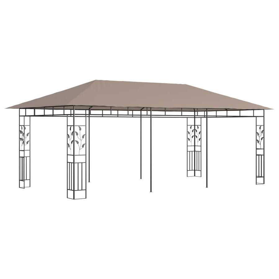 Gazebo with Mosquito Net 6x3x2,73 m Taupe 180 g/m²