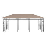 Gazebo with Mosquito Net 6x3x2.73 m Taupe 180 g/m?