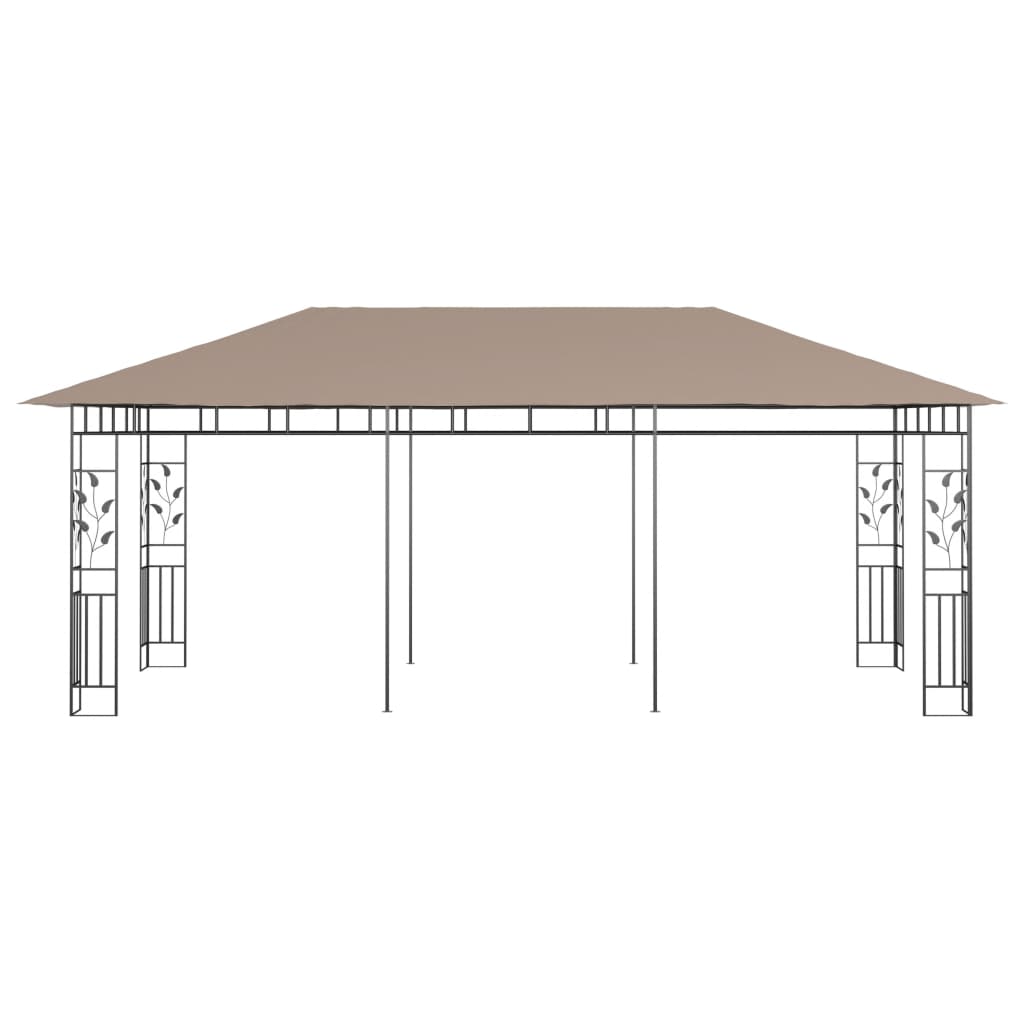Gazebo with Mosquito Net 6x3x2.73 m Taupe 180 g/m?