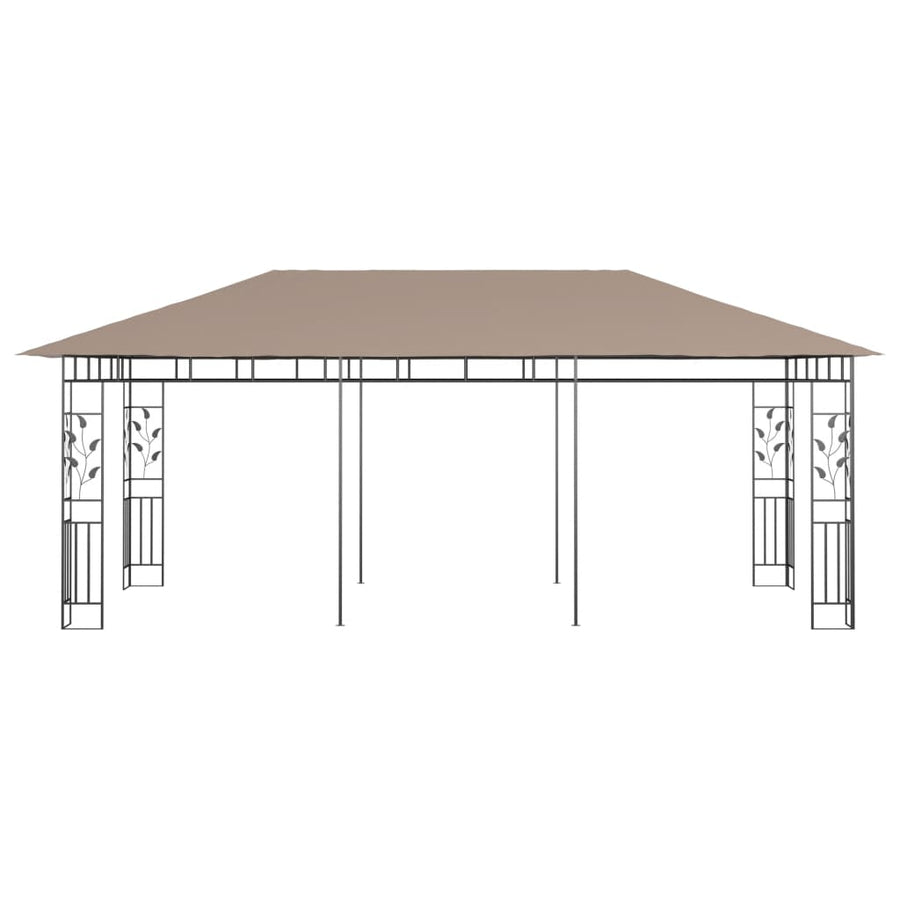 Gazebo with Mosquito Net 6x3x2,73 m Taupe 180 g/m²