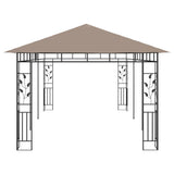 Gazebo with Mosquito Net 6x3x2.73 m Taupe 180 g/m?