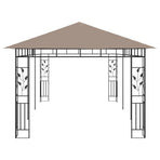 Gazebo with Mosquito Net 6x3x2,73 m Taupe 180 g/m²
