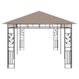Gazebo with Mosquito Net 6x3x2.73 m Taupe 180 g/m? - Top-Down View