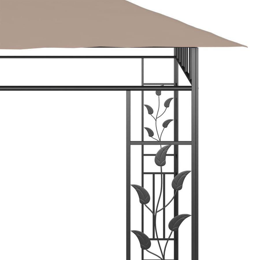 Gazebo with Mosquito Net 6x3x2,73 m Taupe 180 g/m²