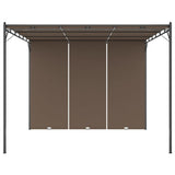 Garden Gazebo with Side Curtain 3x3x2.25 m Taupe