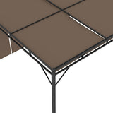 Garden Gazebo with Side Curtain 3x3x2.25 m Taupe - Low Angle
