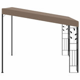 Wall-mounted Gazebo 3x3x2.5 m Taupe - Side View