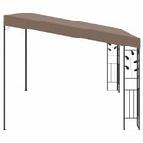 Wall-mounted Gazebo 4x3x2.5 m Taupe - Side View